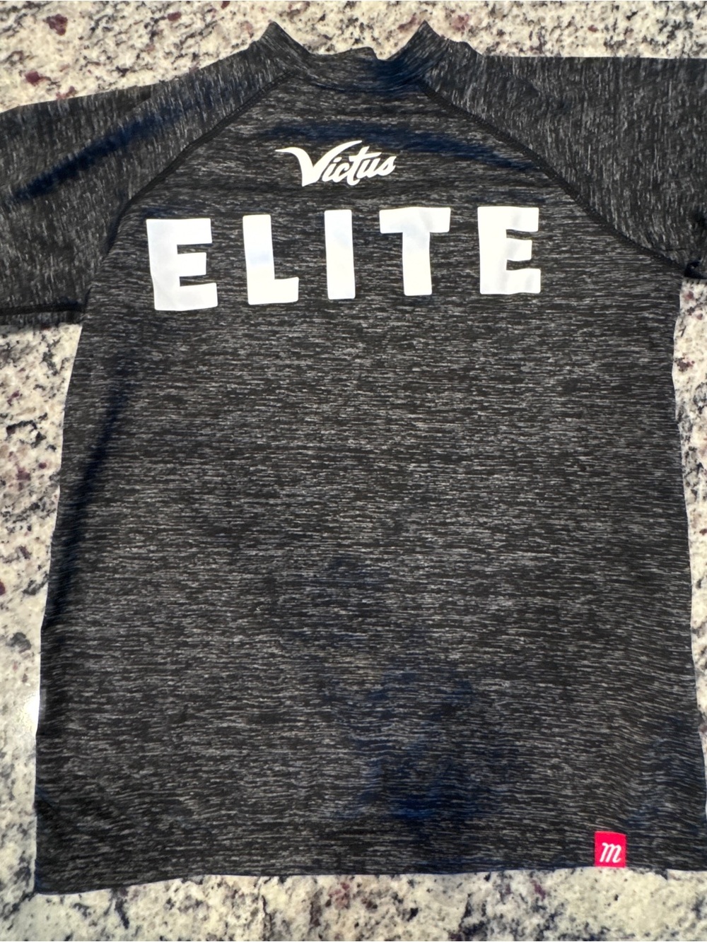 Kids' Marucci Victus Heather Black Athletic Top